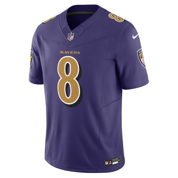 Men's Baltimore Ravens Lamar Jackson Nike Purple Vapor F.U.S.E. Limited Jersey - GNE DROP178