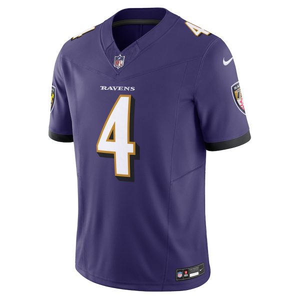 Men's Baltimore Ravens Zay Flowers Nike Purple Vapor F.U.S.E. Limited Jersey - GNE DROP179