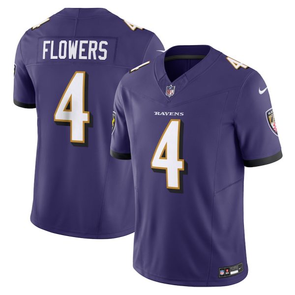 Men's Baltimore Ravens Zay Flowers Nike Purple Vapor F.U.S.E. Limited Jersey - GNE DROP179