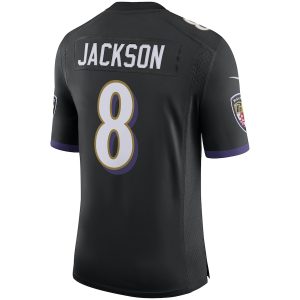 Men's Baltimore Ravens Lamar Jackson Nike Black Speed Machine Limited Jersey - GNE DROP181