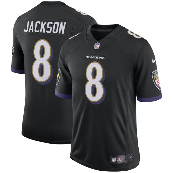 Men's Baltimore Ravens Lamar Jackson Nike Black Speed Machine Limited Jersey - GNE DROP181