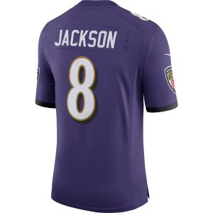 Men's Baltimore Ravens Lamar Jackson Nike Purple Speed Machine Limited Jersey - GNE DROP185