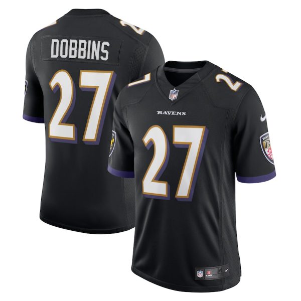 Men's Baltimore Ravens J.K. Dobbins Nike Black Vapor Limited Jersey - GNE DROP187