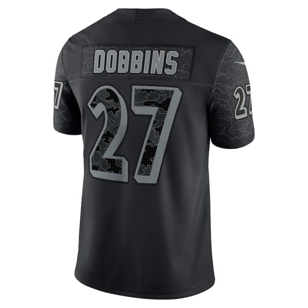 Men's Baltimore Ravens J.K. Dobbins Nike Black RFLCTV Limited Jersey - GNE DROP190