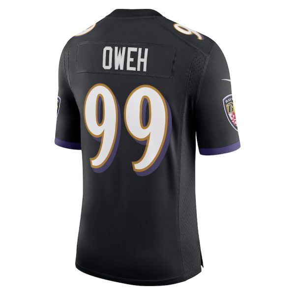 Men's Baltimore Ravens Odafe Oweh Nike Black Vapor Limited Jersey - GNE DROP191