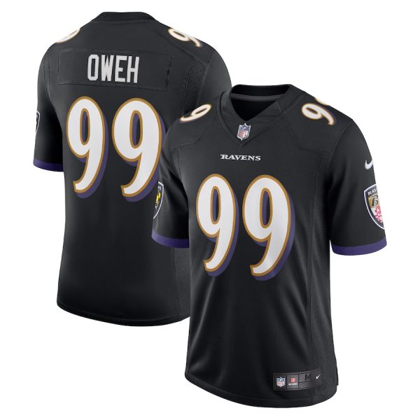 Men's Baltimore Ravens Odafe Oweh Nike Black Vapor Limited Jersey - GNE DROP191