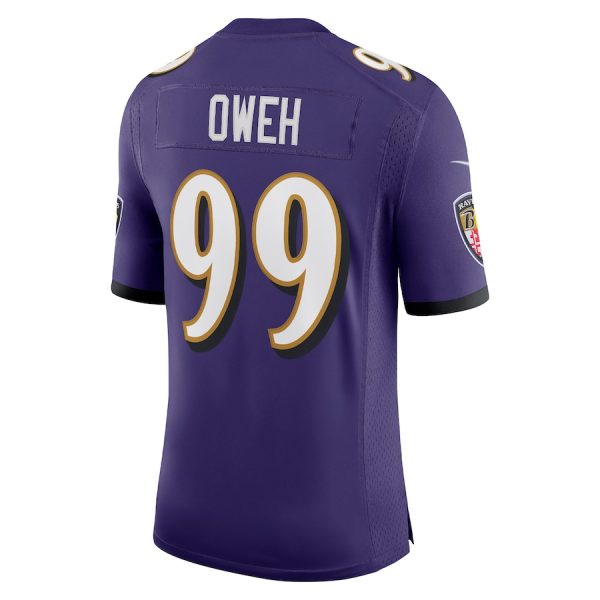 Men's Baltimore Ravens Odafe Oweh Nike Purple Vapor Limited Jersey - GNE DROP192