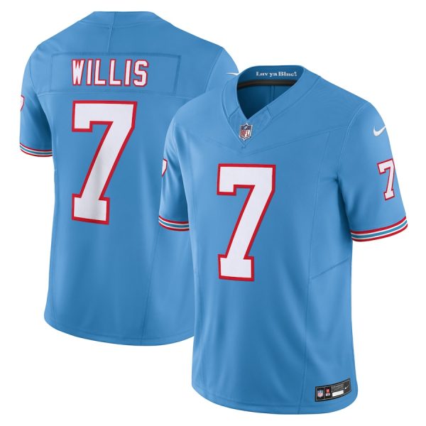 Men's Tennessee Titans Malik Willis Nike Light Blue Vapor F.U.S.E. Limited Jersey - GNE DROP194