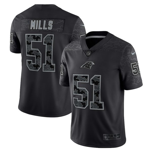 Men's Carolina Panthers Sam Mills Nike Black Retired Player RFLCTV Limited Jersey - GNE DROP222