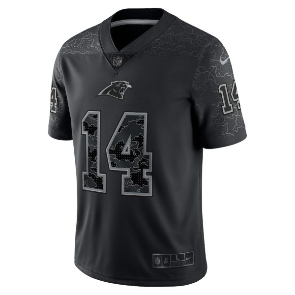 Men's Carolina Panthers Sam Darnold Nike Black RFLCTV Limited Jersey - GNE DROP223