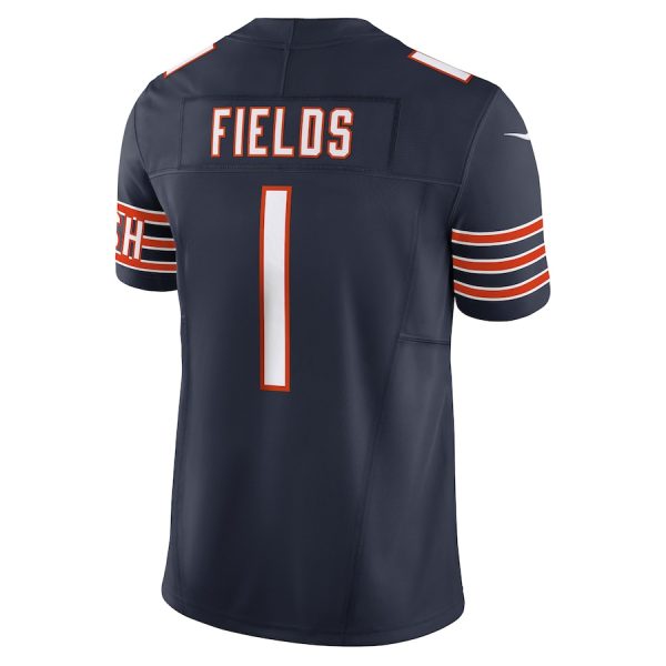 Men's Chicago Bears Justin Fields Nike Navy Vapor F.U.S.E. Limited Jersey - GNE DROP235