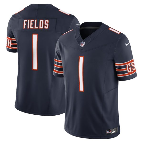 Men's Chicago Bears Justin Fields Nike Navy Vapor F.U.S.E. Limited Jersey - GNE DROP235