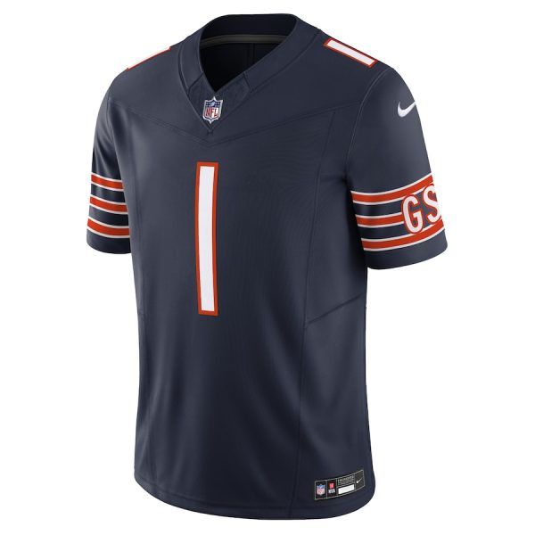 Men's Chicago Bears Justin Fields Nike Navy Vapor F.U.S.E. Limited Jersey - GNE DROP235