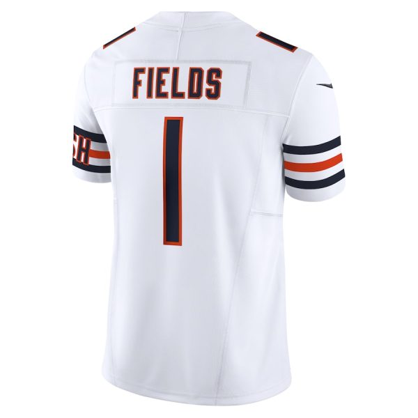 Men's Chicago Bears Justin Fields Nike White Vapor F.U.S.E. Limited Jersey - GNE DROP236