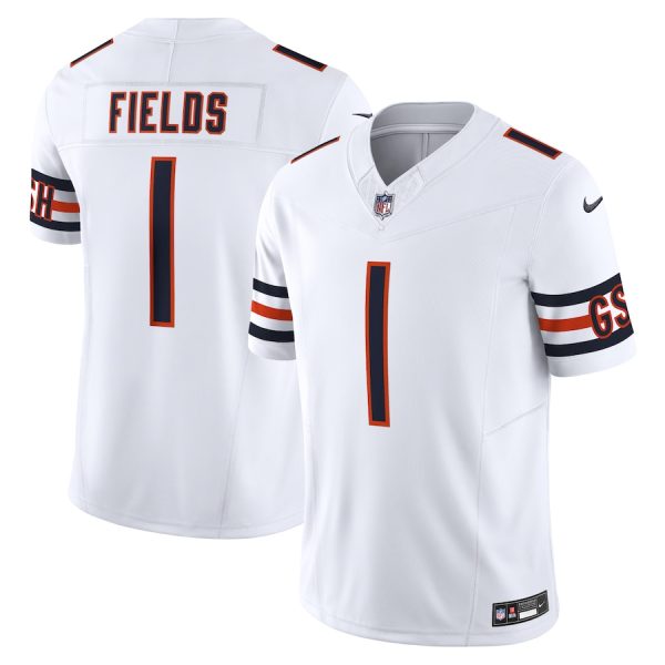 Men's Chicago Bears Justin Fields Nike White Vapor F.U.S.E. Limited Jersey - GNE DROP236