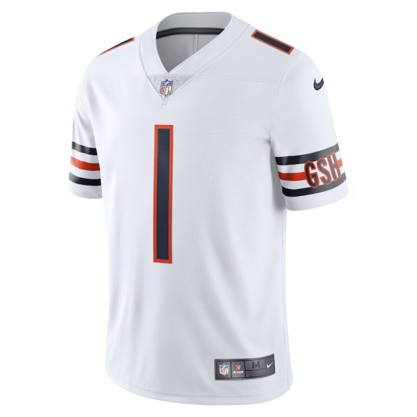 Men's Chicago Bears Justin Fields Nike White Vapor Limited Jersey - GNE DROP238