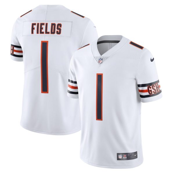 Men's Chicago Bears Justin Fields Nike White Vapor Limited Jersey - GNE DROP238