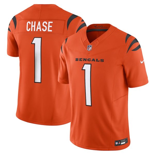 Men's Cincinnati Bengals Ja'Marr Chase Nike Orange Vapor F.U.S.E. Limited Jersey - GNE DROP243