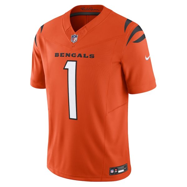 Men's Cincinnati Bengals Ja'Marr Chase Nike Orange Vapor F.U.S.E. Limited Jersey - GNE DROP243