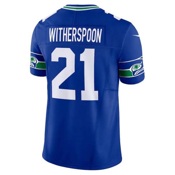 Men's Seattle Seahawks Devon Witherspoon Nike Royal Alternate Vapor F.U.S.E. Limited Jersey - GNE DROP249