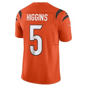 Men's Cincinnati Bengals Tee Higgins Nike Orange Vapor F.U.S.E. Limited Jersey - GNE DROP264