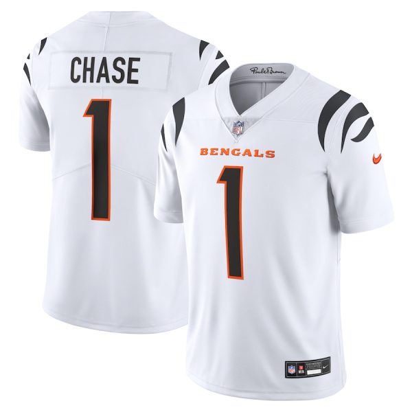 Men's Cincinnati Bengals Ja'Marr Chase Nike White Vapor Untouchable Limited Jersey - GNE DROP265