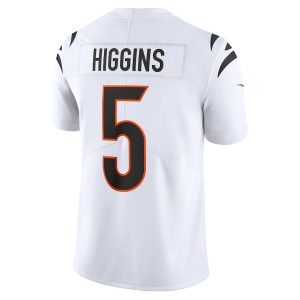 Men's Cincinnati Bengals Tee Higgins Nike White Vapor Untouchable Limited Jersey - GNE DROP266