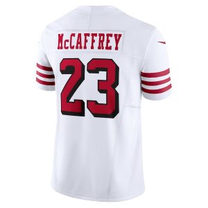 Men's San Francisco 49ers Christian McCaffrey Nike White Vapor F.U.S.E. Limited 2nd Alternate Jersey - GNE DROP280