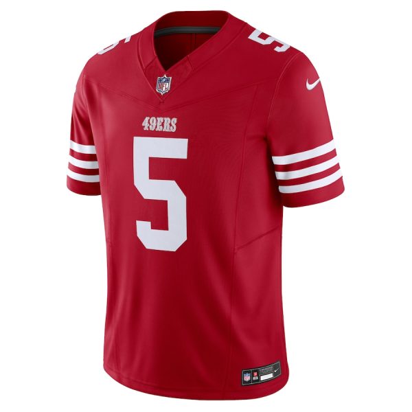 Men's San Francisco 49ers Trey Lance Nike Scarlet Vapor F.U.S.E. Limited Jersey - GNE DROP293