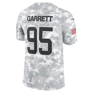 Men's Cleveland Browns Myles Garrett Nike Arctic Camo 2024 Salute to Service Limited Jersey - GNE DROP294