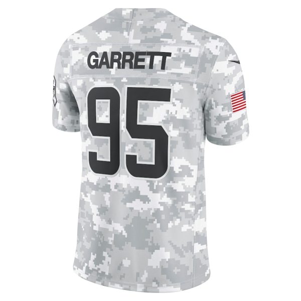 Men's Cleveland Browns Myles Garrett Nike Arctic Camo 2024 Salute to Service Limited Jersey - GNE DROP294