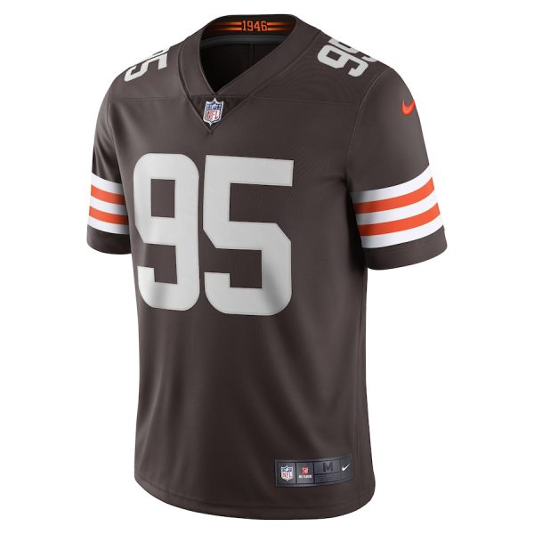 Men's Cleveland Browns Myles Garrett Nike Brown Vapor Limited Jersey - GNE DROP296