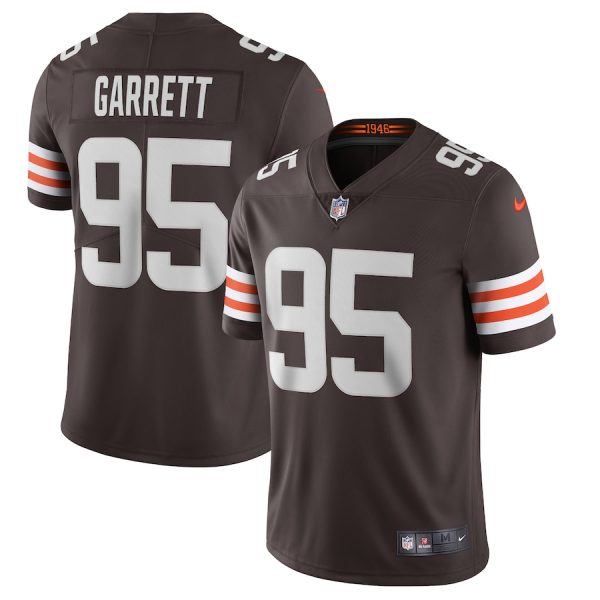 Men's Cleveland Browns Myles Garrett Nike Brown Vapor Limited Jersey - GNE DROP296