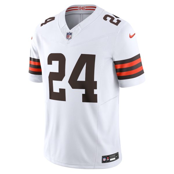 Men's Cleveland Browns Nick Chubb Nike White Vapor F.U.S.E. Limited Jersey - GNE DROP302