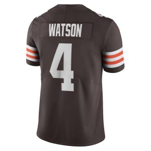 Men's Cleveland Browns Deshaun Watson Nike Brown Vapor Limited Jersey - GNE DROP303