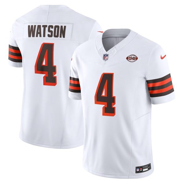 Men's Cleveland Browns Deshaun Watson Nike White Vapor F.U.S.E. Limited Jersey - GNE DROP307