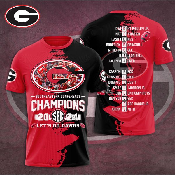 Georgia Bulldogs Football 3D Apparel - TANTN 9857