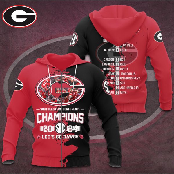 Georgia Bulldogs Football 3D Apparel - TANTN 9857