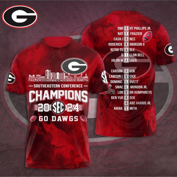 Georgia Bulldogs Football 3D Apparel - TANTN 9859