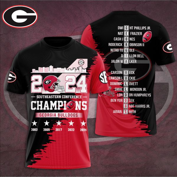 Georgia Bulldogs Football 3D Apparel - TANTN 9861