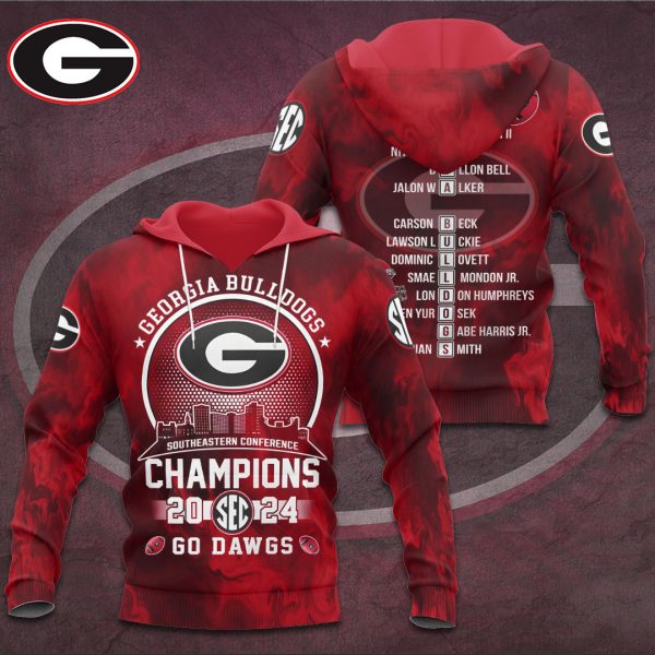 Georgia Bulldogs Football 3D Apparel - TANTN 9863