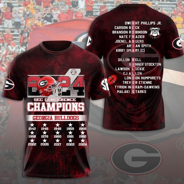 Georgia Bulldogs Football 3D Apparel - MAITM 9118