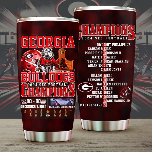 Georgia Bulldogs Football Tumbler Cup - MAITM 9174