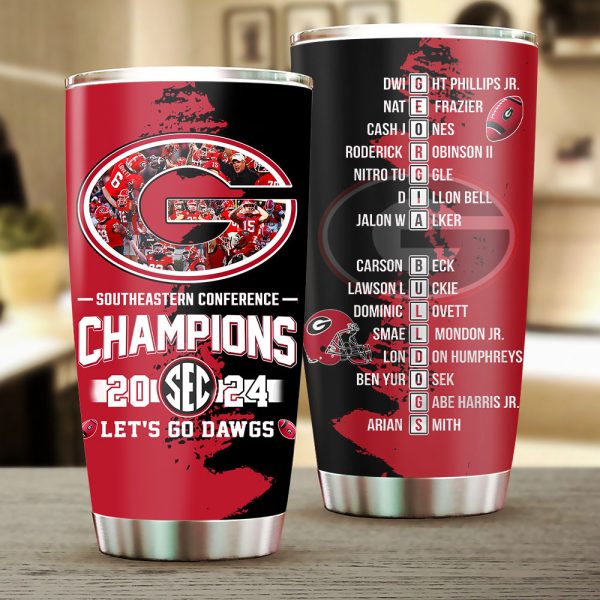 Georgia Bulldogs Football Tumbler Cup - TANTN 9858