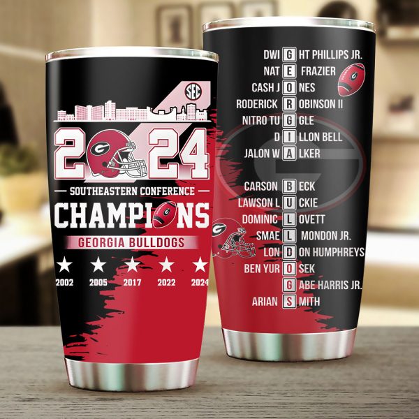 Georgia Bulldogs Football Tumbler Cup - TANTN 9862