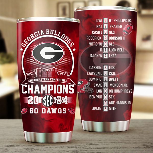 Georgia Bulldogs Football Tumbler Cup - TANTN 9864