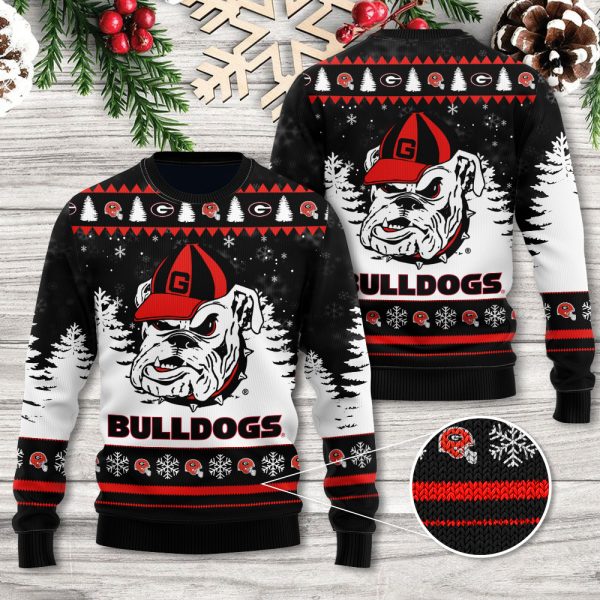 Georgia Bulldogs Football 3D Ugly Sweater - TANTN 9816