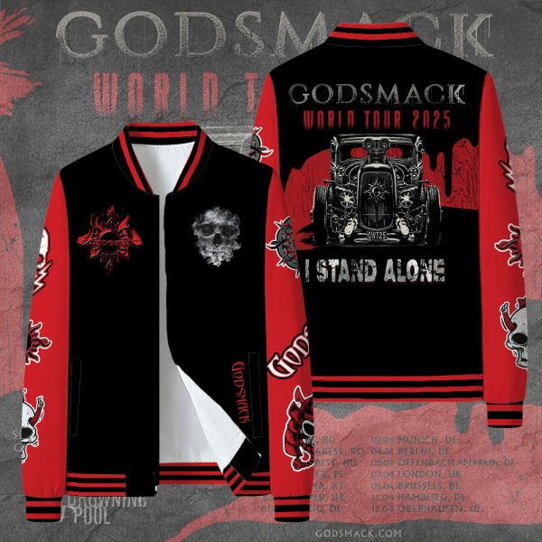 Godsmack Zip Baseball Jacket with Lining - TANTN 9979