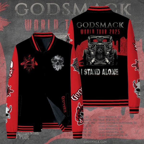 Godsmack Zip Baseball Jacket with Lining - TANTN 9979