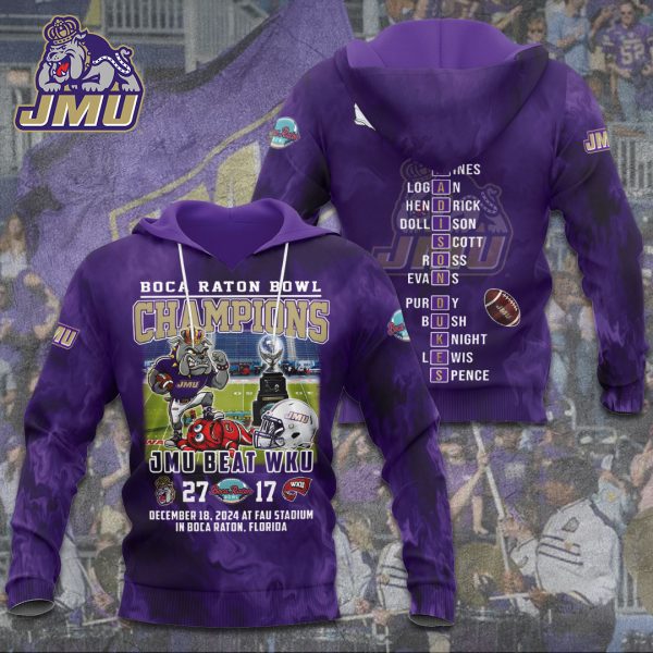 James Madison Dukes Football 3D Apparel - TANTN 10058